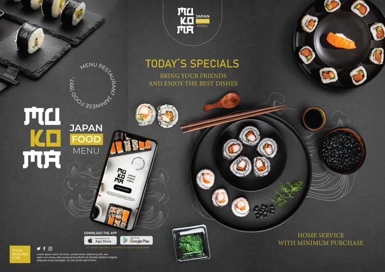 Japanese menu · Layout — menu artwork